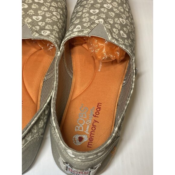 BOBS from Skechers Plush Finger Paint Slip On Shoes Taupe Canvas 31327 Womens 10 - Picture 6 of 13